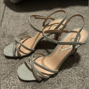 Nina Silver Glitter Heels